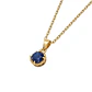 Colgante Oro Miel 18kt Sol con Garras de Zafiro 5mm - Miniatura 2