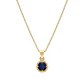 Colgante Oro Miel 18kt Sol con Garras de Zafiro 5mm - Miniatura 3