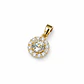 Colgante Oro Amarillo 18kt Botón Circonita Central 5MM - Miniatura 1