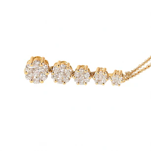 Collar de Oro 18kt con Diamantes 72 Pts Totales SI/H Corte Brillante - By Danielle Costantini