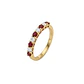 Anillo Oro Miel 18kt Media Alianza con Circonitas Rubí - Miniatura 1