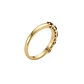 Anillo Oro Miel 18kt Media Alianza con Circonitas Rubí - Miniatura 3