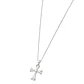 Collar de Oro Blanco 18kt Cruz Protectora con Diamante 10Pts - Miniatura 3