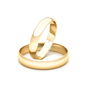 Par de Argollas Oro Amarillo 18kt Modelo Inglés Rodas 3,5mm