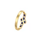 Anillo Oro Miel 18kt Ondas con Circonitas Zafiro - Miniatura 3