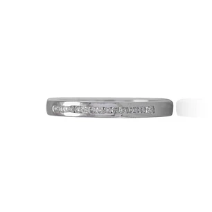 Anillo de Oro Blanco 18kt con Diamantes de 10 Pts Corte Brillante SI/H