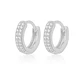 Aros de Plata Esterlina 925 Argollas 36 Circonitas - Miniatura 3
