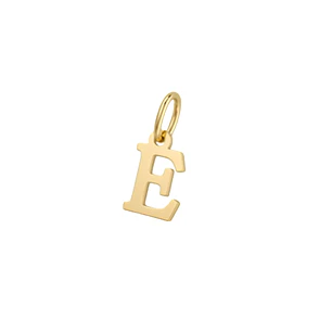 Colgante Inicial E Noble Oro Miel 18kt