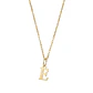 Colgante Inicial E Noble Oro Miel 18kt - Miniatura 2