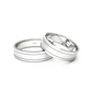 Par Argollas Matrimonio de Oro Blanco 18kt Modelo Diva de 5,0mm - Miniatura 2