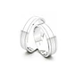 Par Argollas Matrimonio de Oro Blanco 18kt Modelo Diva de 5,0mm - Miniatura 3