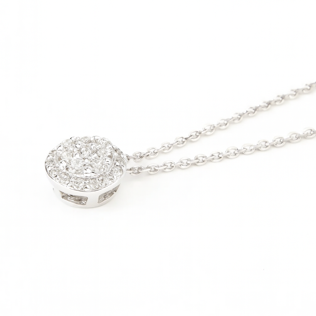 Collar de Oro Blanco 18kt con Diamantes 23 Pts Totales SI/H Corte Brillante - By Danielle Costantini 1