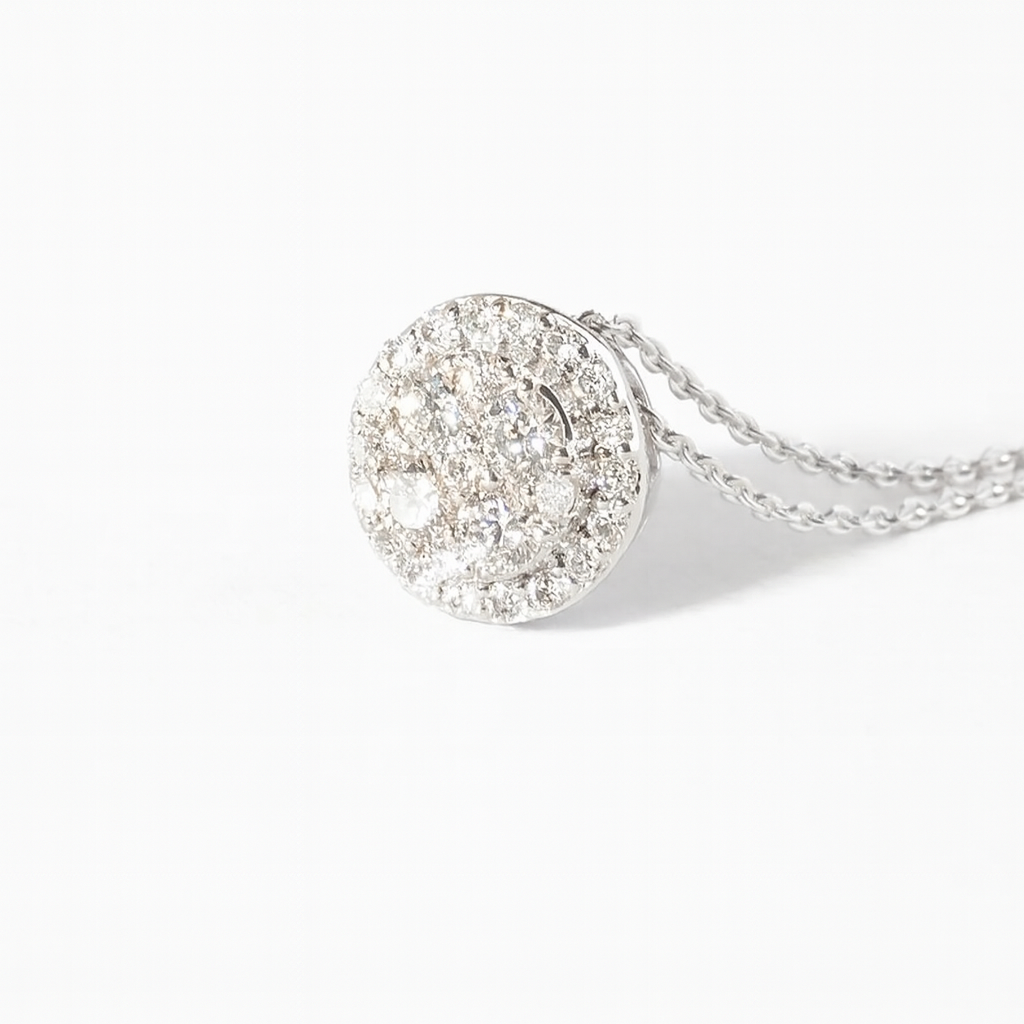Collar de Oro Blanco 18kt con Diamantes 23 Pts Totales SI/H Corte Brillante - By Danielle Costantini 2