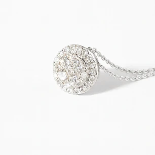 Collar de Oro Blanco 18kt con Diamantes 23 Pts Totales SI/H Corte Brillante - By Danielle Costantini