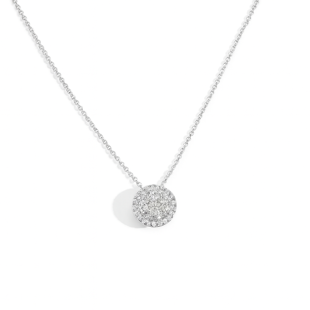 Collar de Oro Blanco 18kt con Diamantes 23 Pts Totales SI/H Corte Brillante - By Danielle Costantini 3