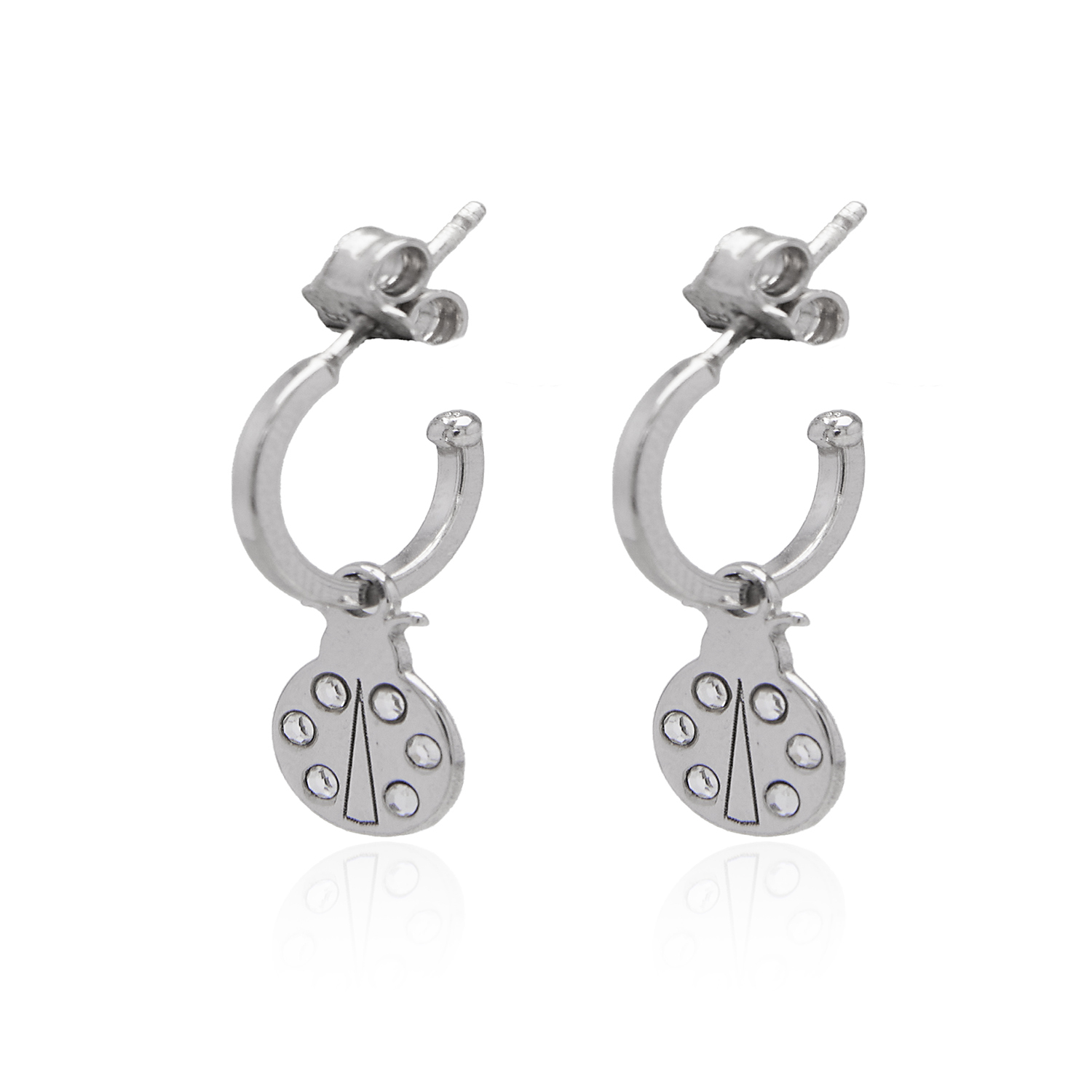 Aros de Plata Esterlina 925 Argollas Figura Chinita 2