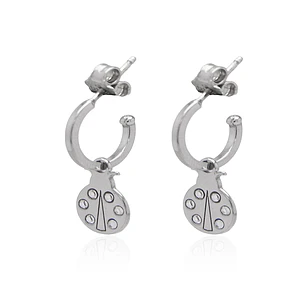Aros de Plata Esterlina 925 Argollas Figura Chinita