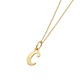 Colgante de Oro Miel 18kt Letra Gótica C - Miniatura 2