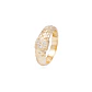 Anillo de Oro 18Kt Con Textura y Circon - Miniatura 1