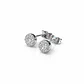 Aros Oro Blanco 18kt Circonita Botón - Miniatura 2
