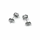 Aros Oro Blanco 18kt Circonita Botón - Miniatura 3