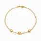 Pulsera de Oro 18kt Tres Esferas Pequeñas - Miniatura 1