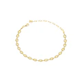 Pulsera Plata Esterlina 925 Eslabones Circonita Revestido en Oro 18kt