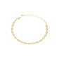 Pulsera Plata Esterlina 925 Eslabones Circonita Revestido en Oro 18kt - Miniatura 1