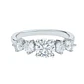 Anillo Oro Blanco 18kt Circonita Central 6 MM - Miniatura 3