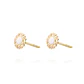 Aros de Oro 18kt Flor Esmaltada - Miniatura 2