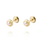 Aros de Oro 18kt Modelo de 3mm Perla Cultivada - Miniatura 1