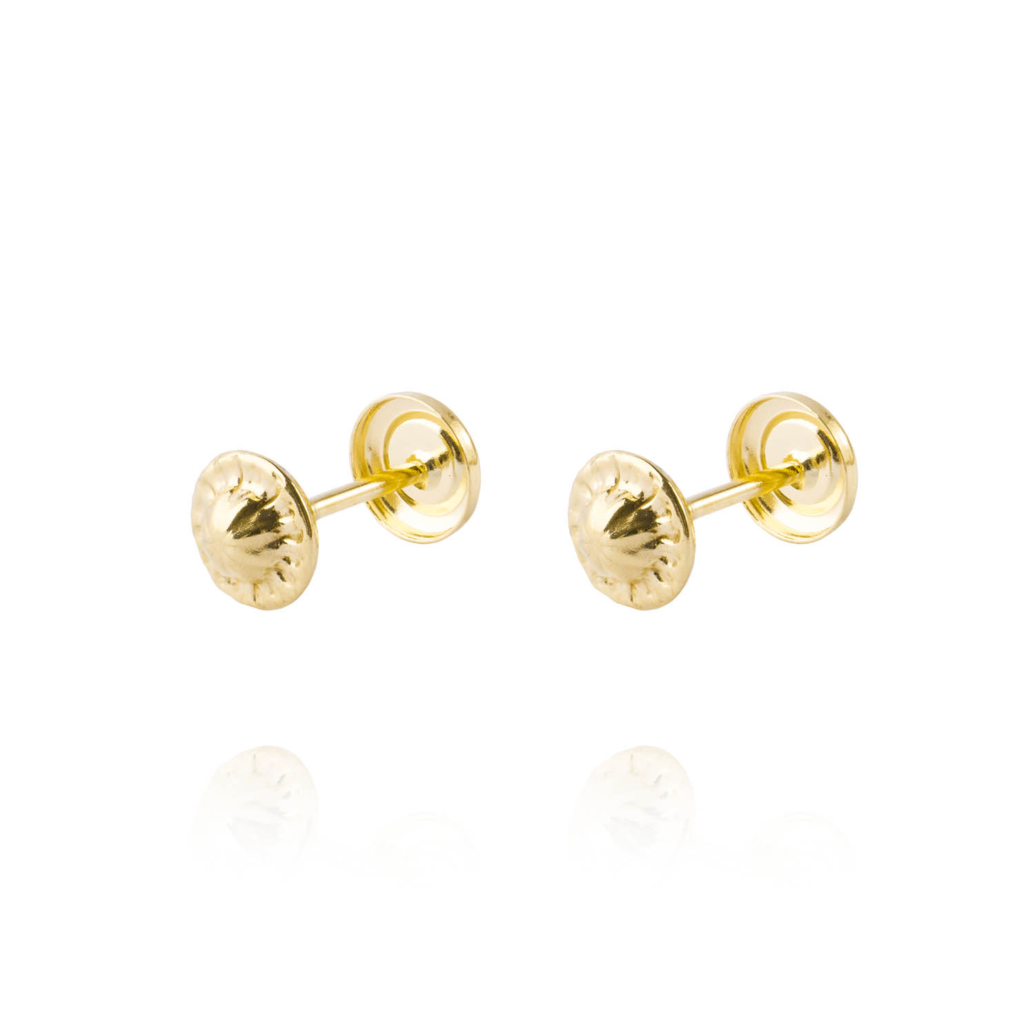 Aros de Oro 18kt Modelo de 3mm Perla Cultivada 3