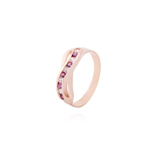 Anillo Oro Miel 18kt Rubí Radiante