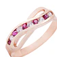 Anillo Oro Miel 18kt Rubí Radiante - Miniatura 2