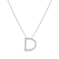 Collar Oro Blanco 18kt Letra D Diamantes 13Pts | Danielle Costantini - Miniatura 3