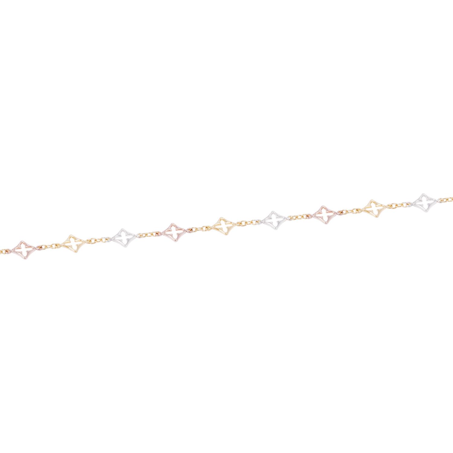 Pulsera de Oro 18kt Mano de Fátima Bicolor 3