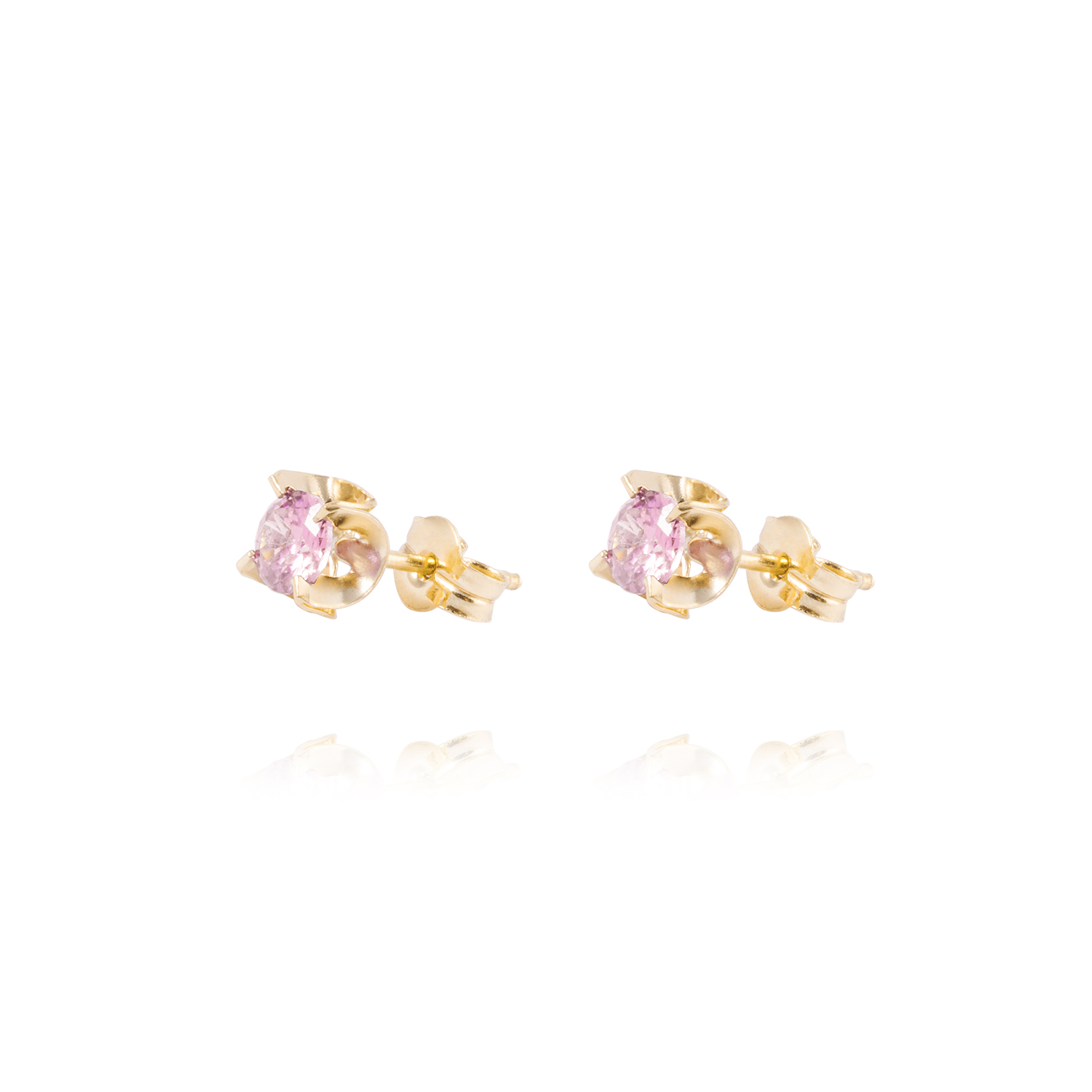 Aros de Oro 18kt Rosa Francia 4MM 1