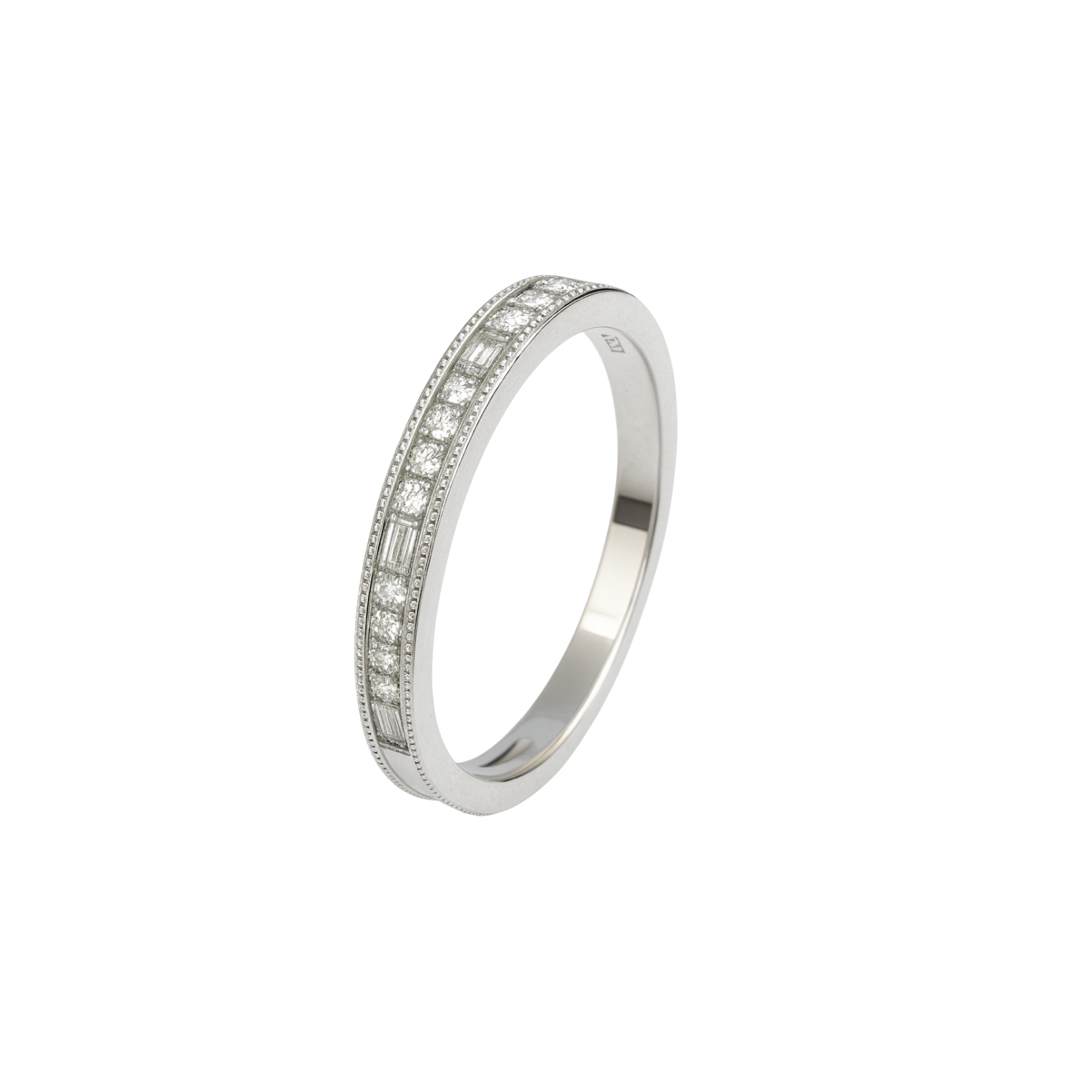 Anillo de Plata Esterlina 925 Cintillo Baguette con Circonita 1