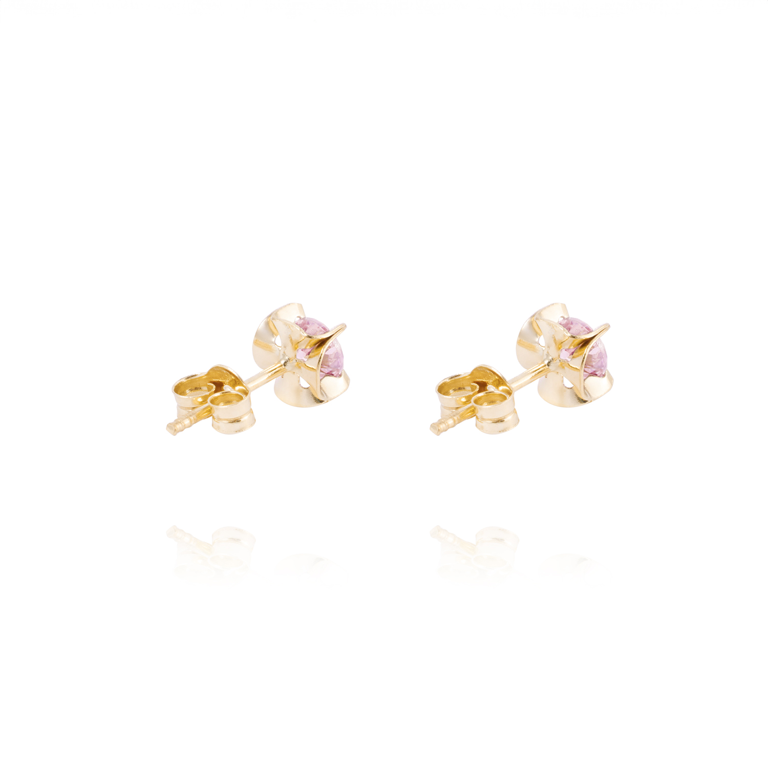 Aros de Oro 18kt Rosa Francia 4MM 3