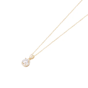 Colgante Oro Amarillo 18kt Circonita con Base Calada