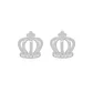 Aros de Plata Esterlina 925 Corona con Circonitas - Miniatura 1