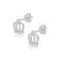 Aros de Plata Esterlina 925 Corona con Circonitas - Miniatura 2
