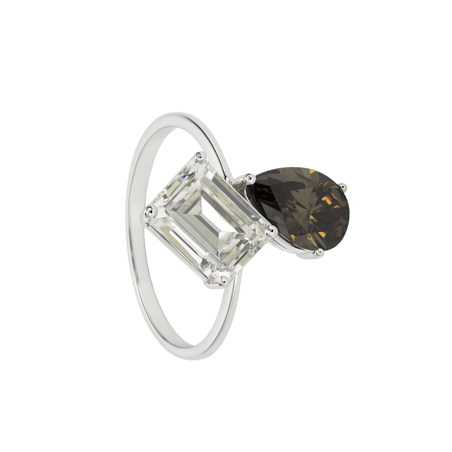 Anillo de Plata Esterlina 925 Champagne con Circonita 3