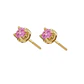 Aros Oro Miel 18kt Chatón con Rosa de Francia 4 mm - Miniatura 3