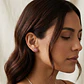 Aros Oro Miel 18kt Chatón con Rosa de Francia 4 mm - Miniatura 4