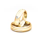 Par Argollas Matrimonio de Oro Amarillo 18kt Cuore 4,5mm Diamante 3Pts - Miniatura 1