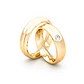 Par Argollas Matrimonio de Oro Amarillo 18kt Cuore 4,5mm Diamante 3Pts - Miniatura 3