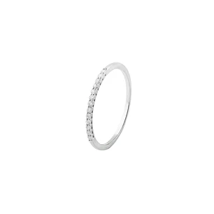 Anillo de Oro 18kt con Diamantes de 12 Pts Corte Brillante SI/H Medio Cintillo