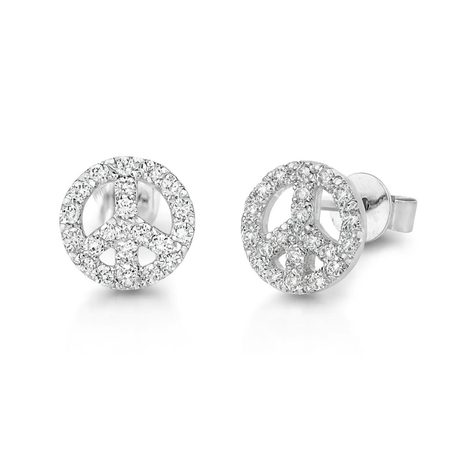 Aros de Oro 18kt con Diamantes 29 Pts Totales SI/H Corte Brillante - By Danielle Costantini 1