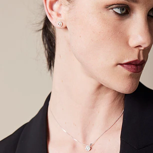 Aros de Oro 18kt con Diamantes 29 Pts Totales SI/H Corte Brillante - By Danielle Costantini